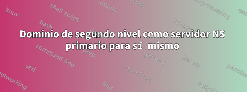 Dominio de segundo nivel como servidor NS primario para sí mismo