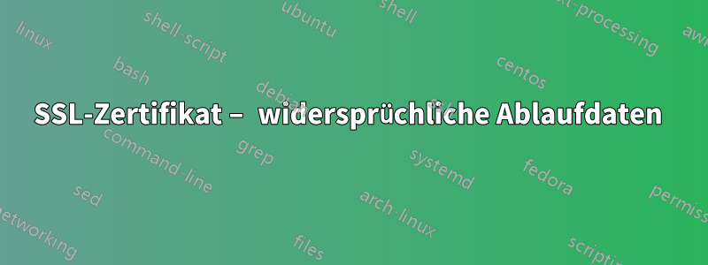 SSL-Zertifikat – widersprüchliche Ablaufdaten 