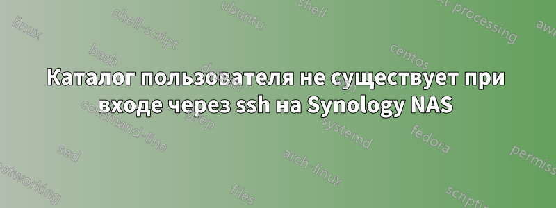 Каталог пользователя не существует при входе через ssh на Synology NAS