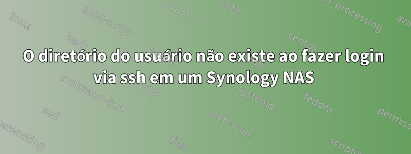 O diretório do usuário não existe ao fazer login via ssh em um Synology NAS