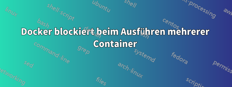 Docker blockiert beim Ausführen mehrerer Container