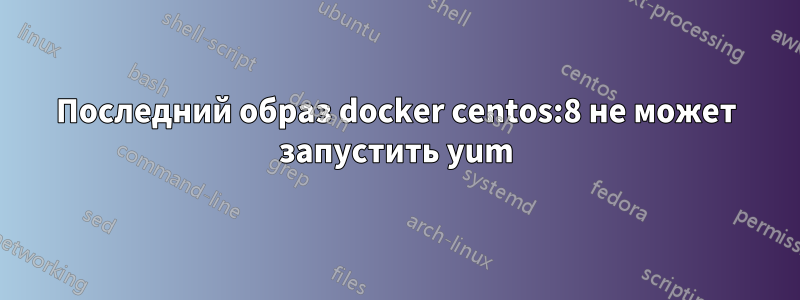 Последний образ docker centos:8 не может запустить yum