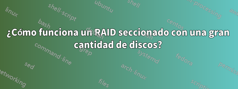 ¿Cómo funciona un RAID seccionado con una gran cantidad de discos?
