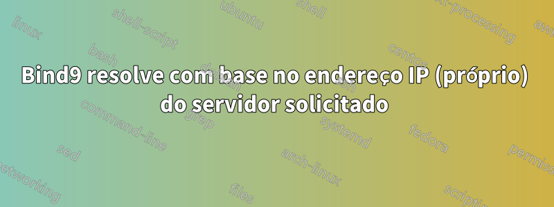 Bind9 resolve com base no endereço IP (próprio) do servidor solicitado