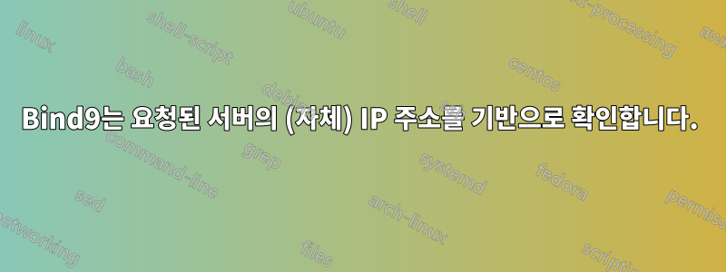 Bind9는 요청된 서버의 (자체) IP 주소를 기반으로 확인합니다.