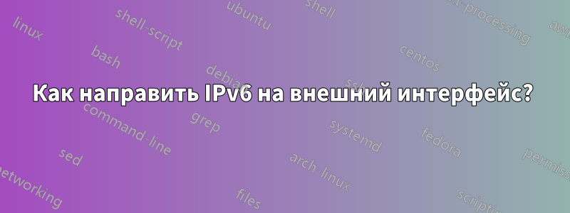 Как направить IPv6 на внешний интерфейс?