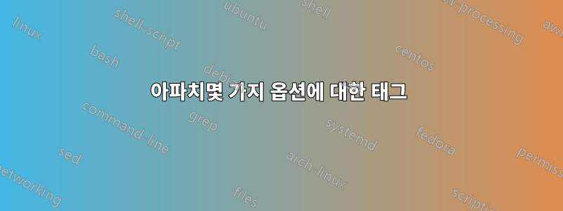 아파치몇 가지 옵션에 대한 태그