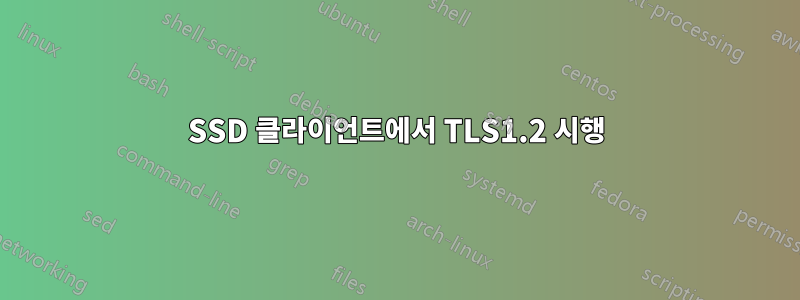 SSD 클라이언트에서 TLS1.2 시행