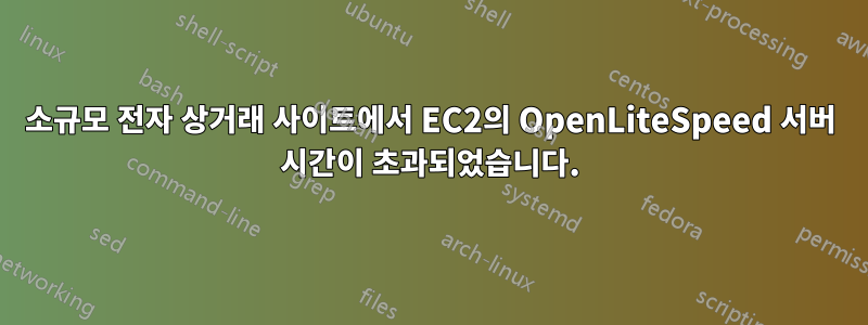 소규모 전자 상거래 사이트에서 EC2의 OpenLiteSpeed ​​서버 시간이 초과되었습니다.