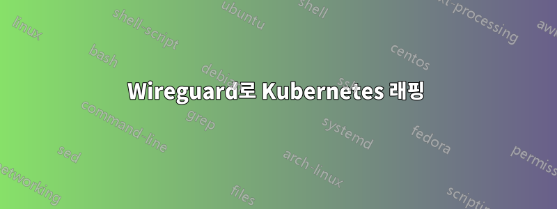 Wireguard로 Kubernetes 래핑