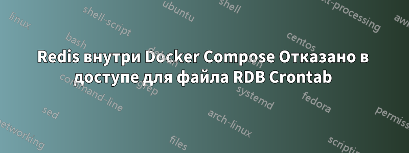 Redis внутри Docker Compose Отказано в доступе для файла RDB Crontab