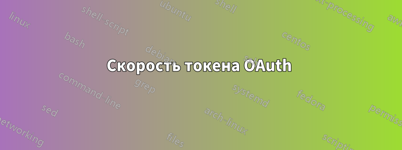 Скорость токена OAuth