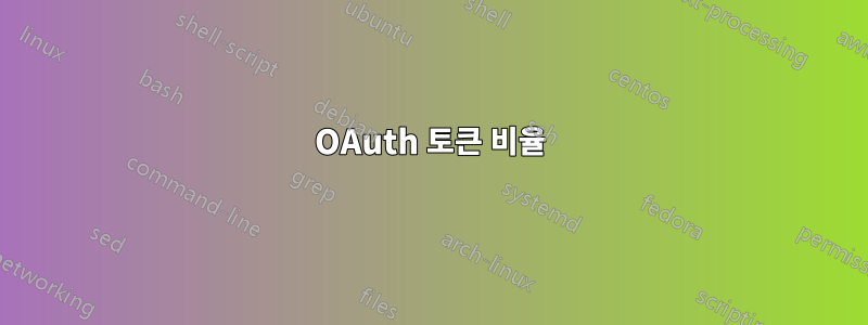OAuth 토큰 비율