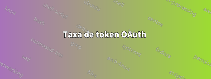 Taxa de token OAuth