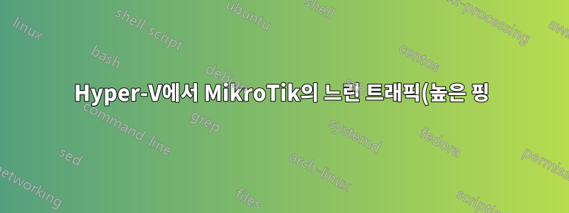 Hyper-V에서 MikroTik의 느린 트래픽(높은 핑)