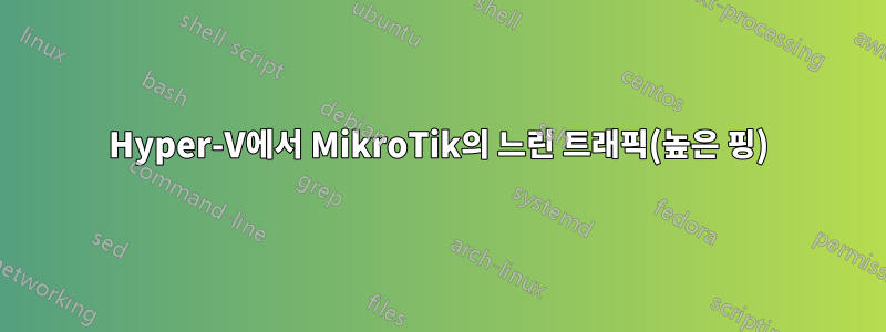 Hyper-V에서 MikroTik의 느린 트래픽(높은 핑)
