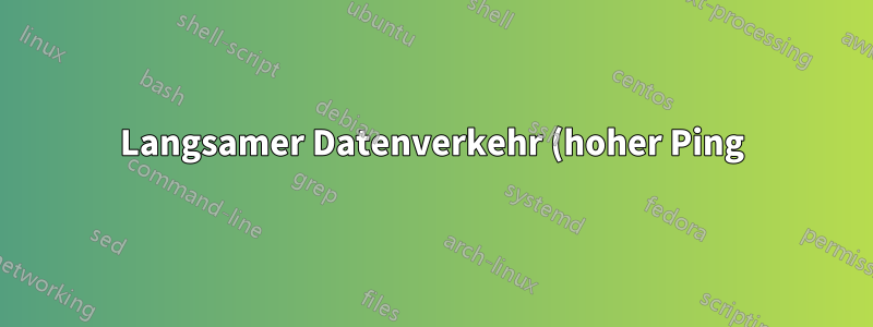 Langsamer Datenverkehr (hoher Ping) von MikroTik auf Hyper-V
