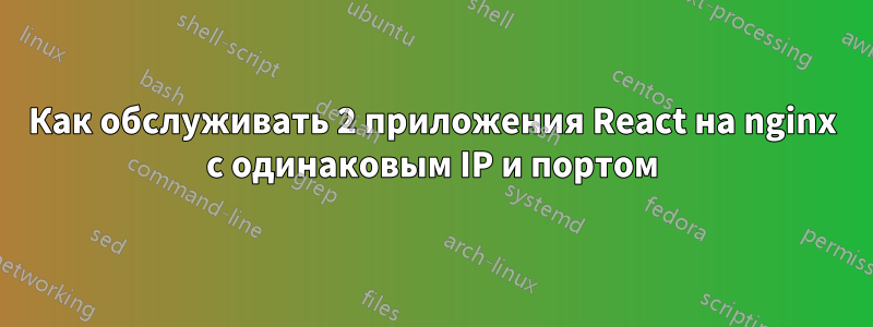 Как обслуживать 2 приложения React на nginx с одинаковым IP и портом