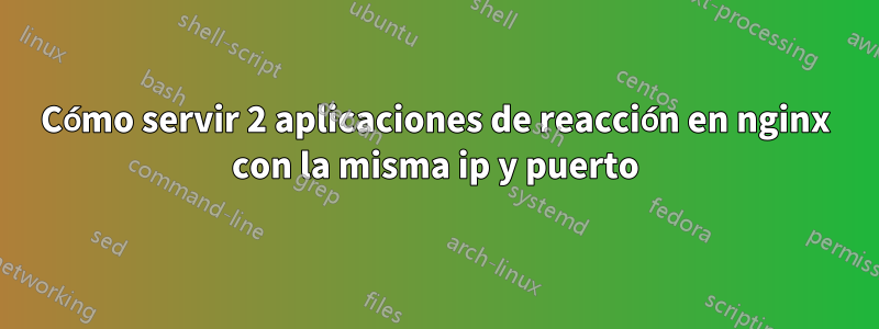 Cómo servir 2 aplicaciones de reacción en nginx con la misma ip y puerto
