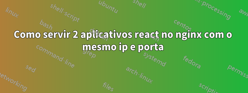 Como servir 2 aplicativos react no nginx com o mesmo ip e porta