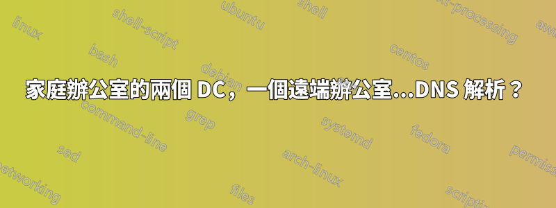 家庭辦公室的兩個 DC,一個遠端辦公室...DNS 解析?