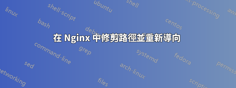 在 Nginx 中修剪路徑並重新導向