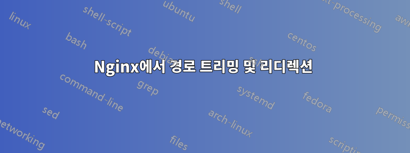 Nginx에서 경로 트리밍 및 리디렉션