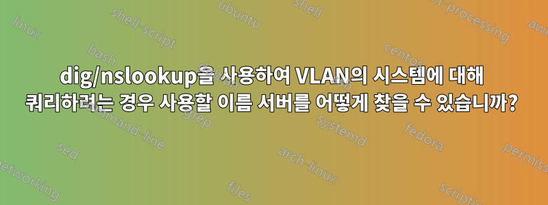 dig/nslookup을 사용하여 VLAN의 시스템에 대해 쿼리하려는 경우 사용할 이름 서버를 어떻게 찾을 수 있습니까?