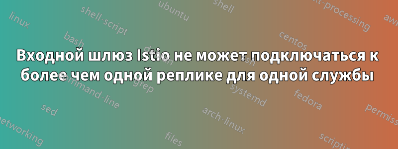 Входной шлюз Istio не может подключаться к более чем одной реплике для одной службы