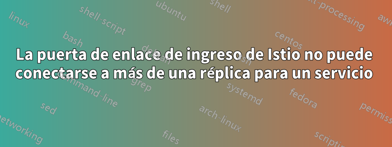 La puerta de enlace de ingreso de Istio no puede conectarse a más de una réplica para un servicio
