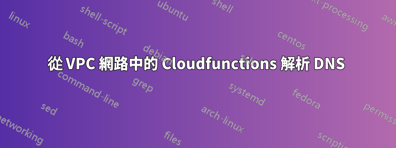 從 VPC 網路中的 Cloudfunctions 解析 DNS