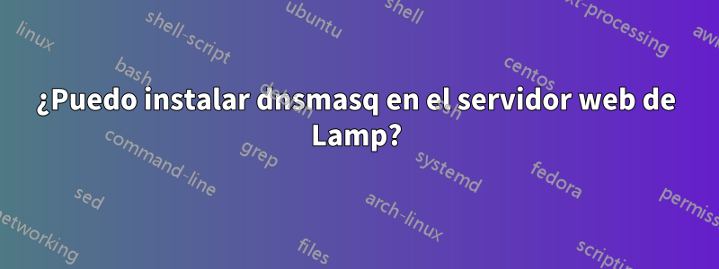 ¿Puedo instalar dnsmasq en el servidor web de Lamp?