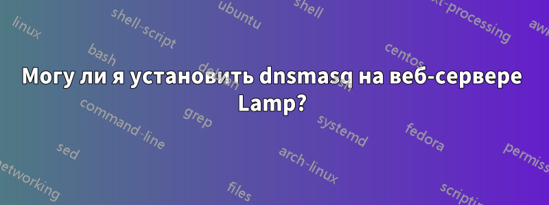 Могу ли я установить dnsmasq на веб-сервере Lamp?