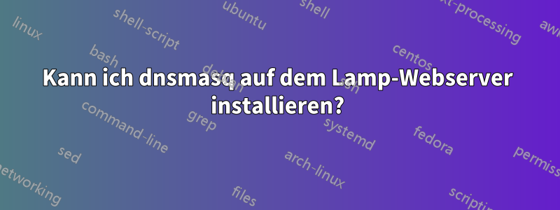 Kann ich dnsmasq auf dem Lamp-Webserver installieren?