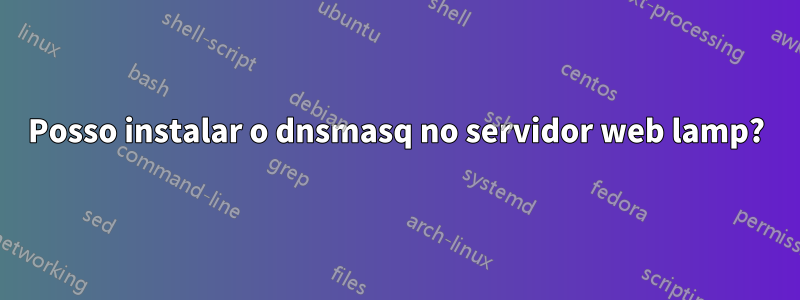 Posso instalar o dnsmasq no servidor web lamp?