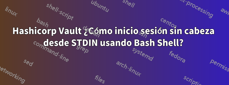 Hashicorp Vault ¿Cómo inicio sesión sin cabeza desde STDIN usando Bash Shell?