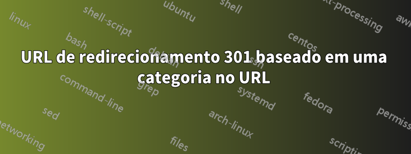 URL de redirecionamento 301 baseado em uma categoria no URL