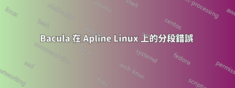 Bacula 在 Apline Linux 上的分段錯誤