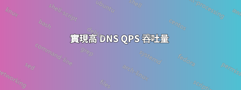 實現高 DNS QPS 吞吐量