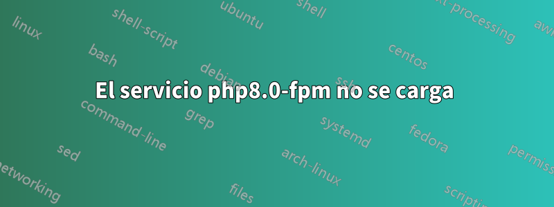 El servicio php8.0-fpm no se carga