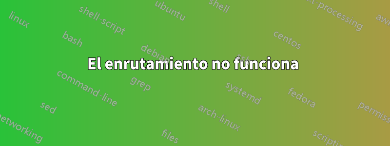 El enrutamiento no funciona