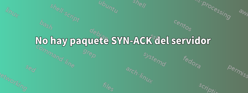 No hay paquete SYN-ACK del servidor