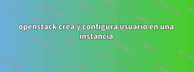 openstack crea y configura usuario en una instancia