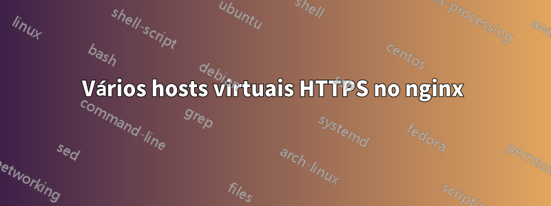 Vários hosts virtuais HTTPS no nginx