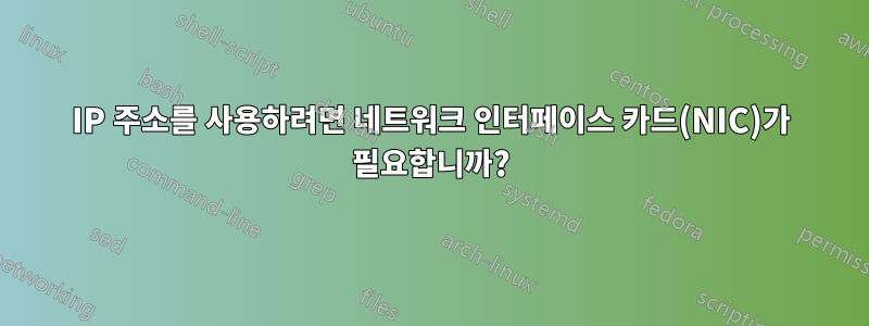 IP 주소를 사용하려면 네트워크 인터페이스 카드(NIC)가 필요합니까?