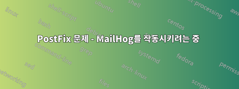 PostFix 문제 - MailHog를 작동시키려는 중