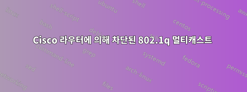 Cisco 라우터에 의해 차단된 802.1q 멀티캐스트