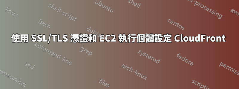 使用 SSL/TLS 憑證和 EC2 執行個體設定 CloudFront