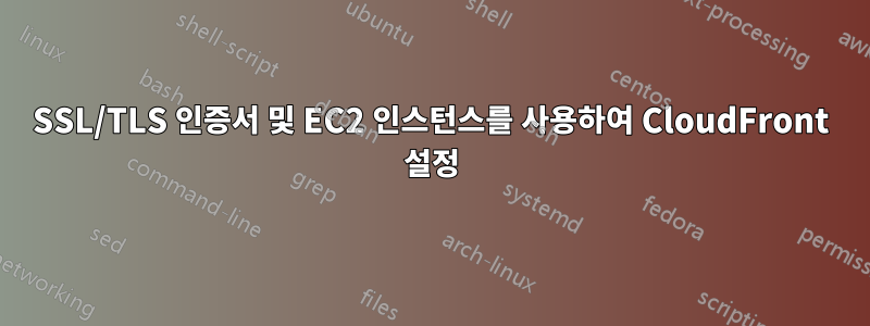 SSL/TLS 인증서 및 EC2 인스턴스를 사용하여 CloudFront 설정