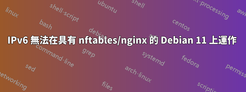 IPv6 無法在具有 nftables/nginx 的 Debian 11 上運作